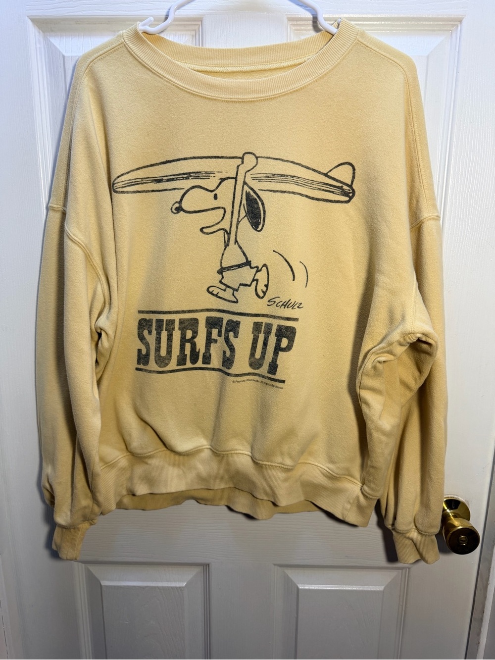 Peanuts Hybrid Crewneck Sweatshirt - Pale Yellow